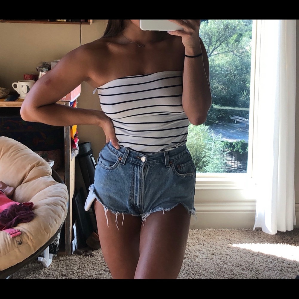 Striped tube top